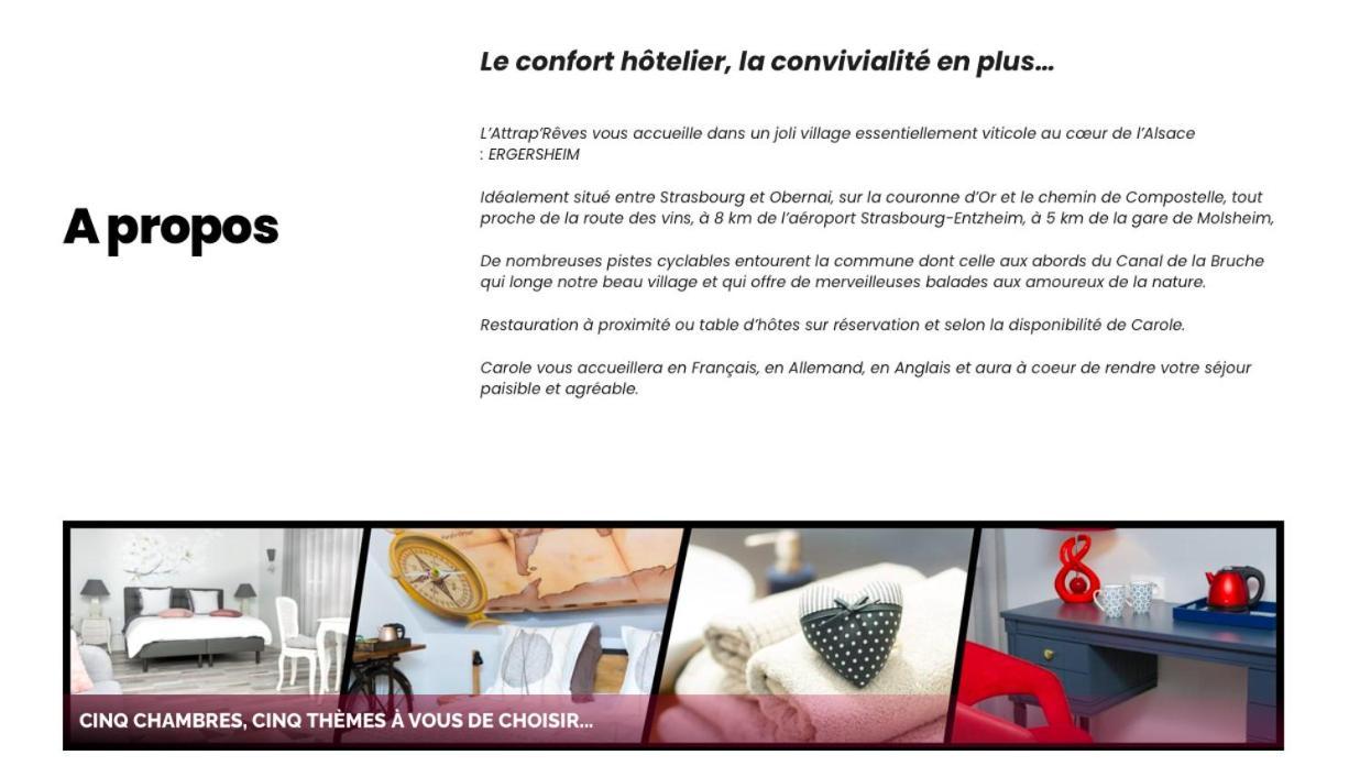L'Attrap'Reves : Le Confort Hotelier, La Convivialite En Plus Ergersheim Buitenkant foto